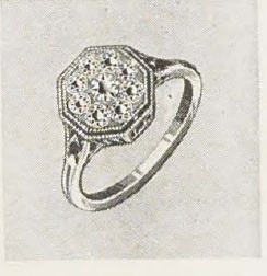 Catalog evidence for Diamond Cluster Ring · No. 90034
