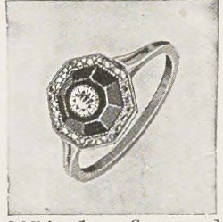 Catalog evidence for Diamond and Black Onyx Ring · No. 9054