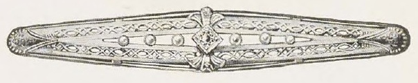 Catalog evidence for Fine Diamond and Pearl Platinum Faced Bar Pin · No. 90483