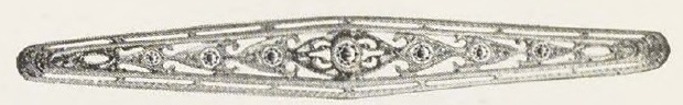 Catalog evidence for Fine Diamond Platinum Faced Bar Pin · No. 90484