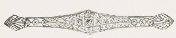 Catalog evidence for Fine Diamond Platinum Bar Pin · No. 90485