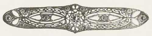 Catalog evidence for Fine Diamond Platinum Bar Pin · No. 90487