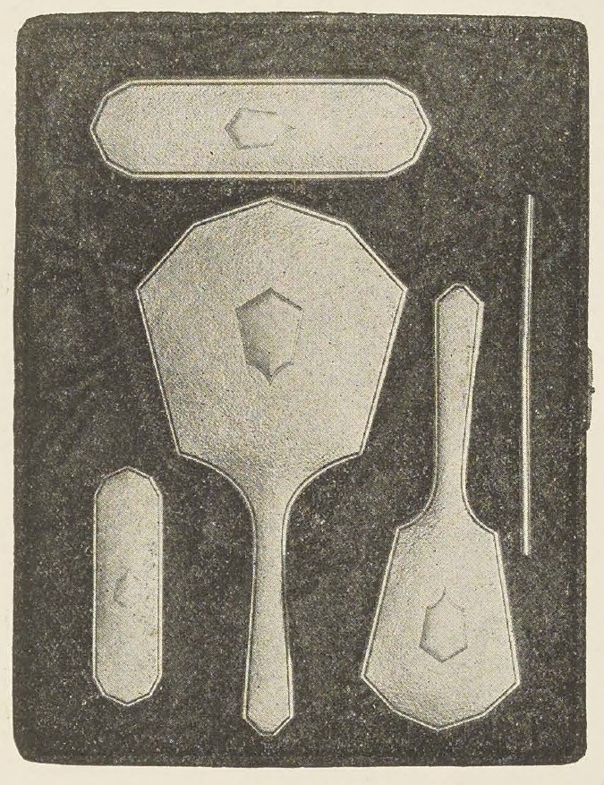 Catalog evidence for Five Piece Hand Hammered Toilet Set · No. 93783