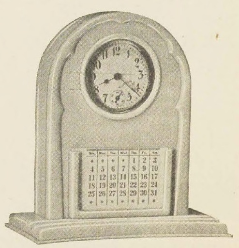 Catalog evidence for French Ivory Calendar Clock