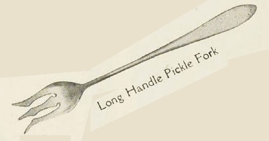 Catalog evidence for Patria Olive or Pickle Fork — long handle