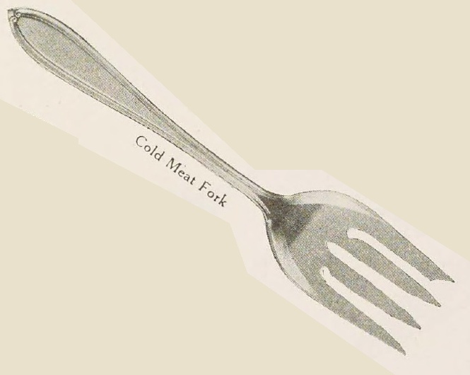 Catalog evidence for Old English Cold Meat Fork — large