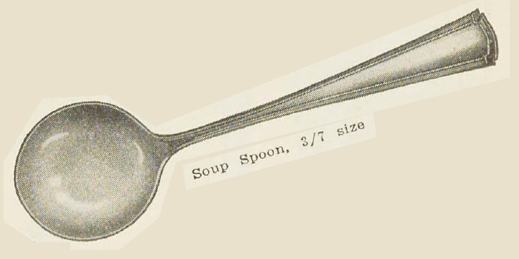 Catalog evidence for Wentworth Soup Spoons — medium weight