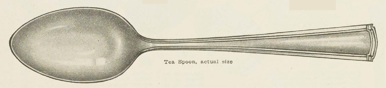 Catalog evidence for Wentworth Tea Spoons — regular weight