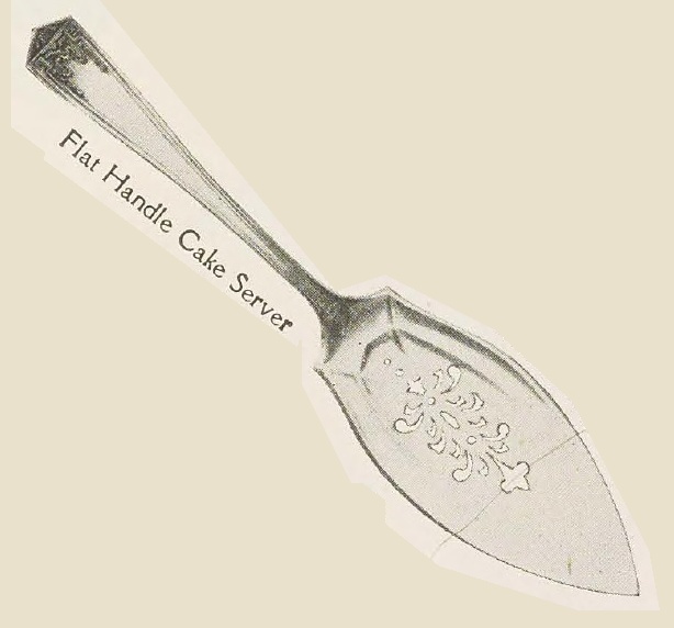 Catalog evidence for Devonshire Cake Server — flat handle