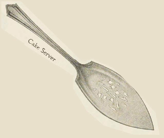Catalog evidence for Westminster Cake Server — flat handle