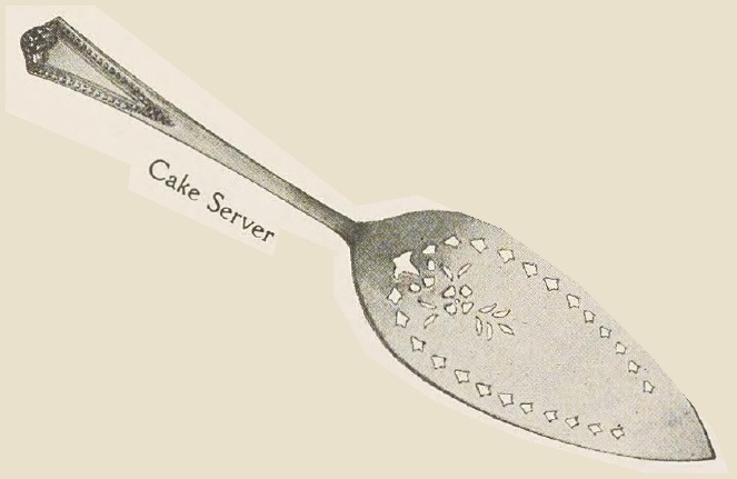 Catalog evidence for Chesterfield Cake Server — flat handle