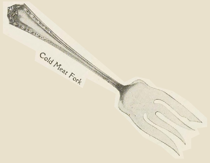 Catalog evidence for Florentine Cold Meat Fork — large
