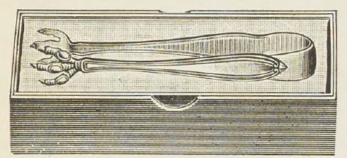 Catalog evidence for Old English Sugar Tongs; small