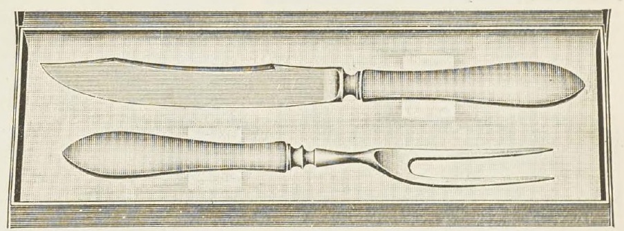 Catalog evidence for Patria Steak or Chop Set; two pieces No. 2
