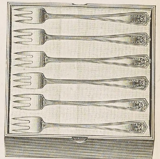 Catalog evidence for Devonshire Oyster Forks; small (set of six)
