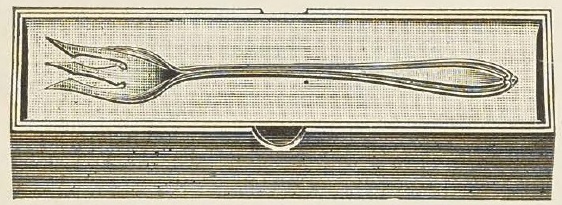 Catalog evidence for Old English Olive or Pickle Forks; regular