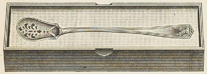 Catalog evidence for Devonshire Olive Spoons; long handle
