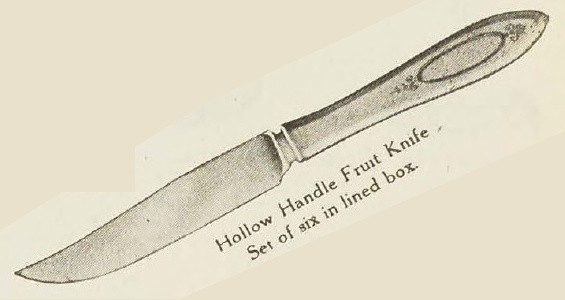 Catalog evidence for Adam Pattern Hollow Handle Fruit Knives