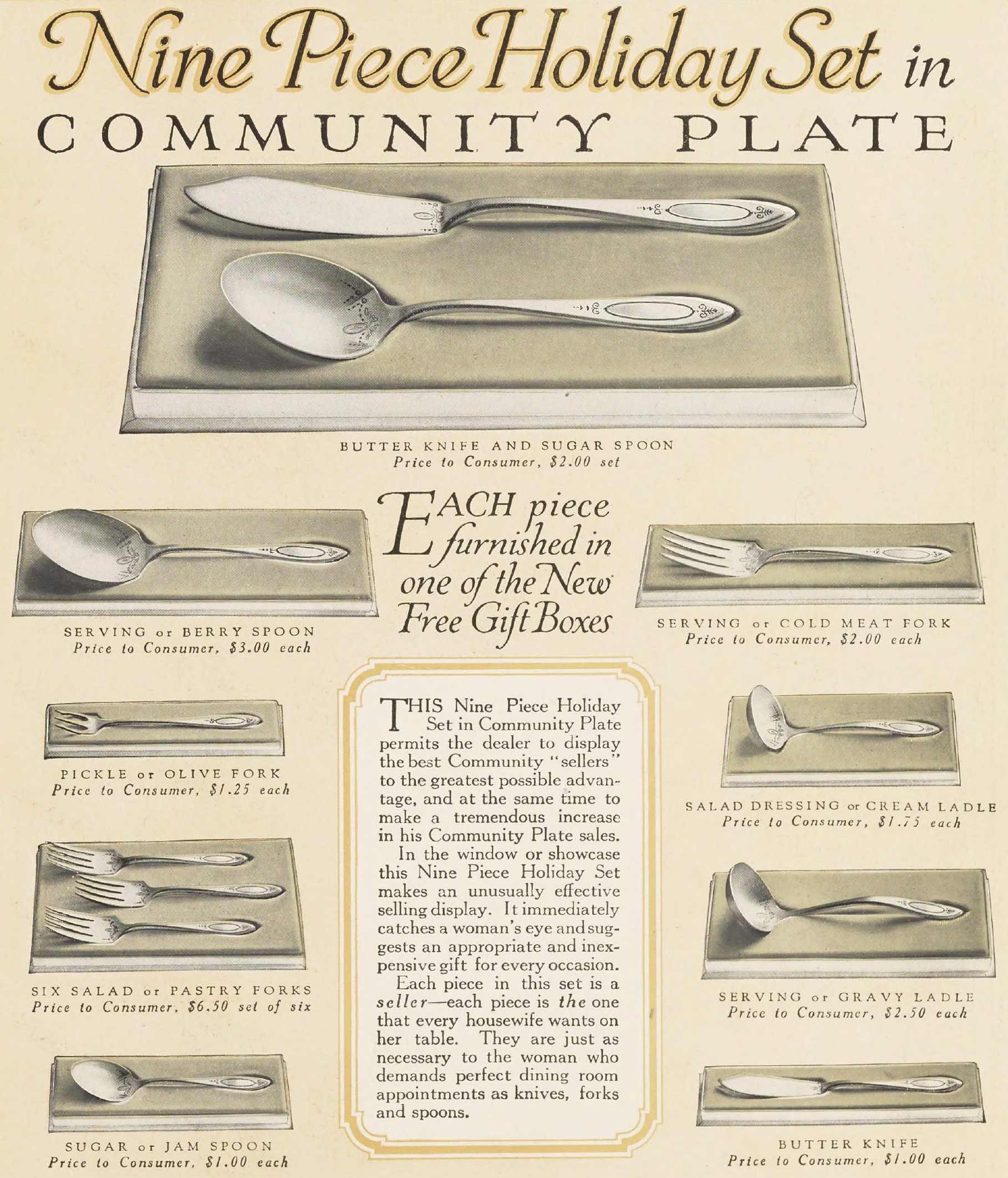 Catalog evidence for Complete Nine Piece Holiday Set