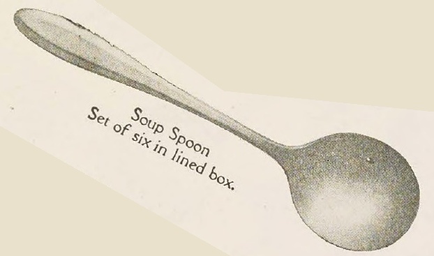 Catalog evidence for Patrician Pattern Soup Spoons