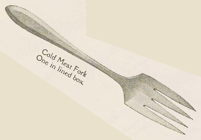 Catalog evidence for Patrician Pattern Cold Meat Fork