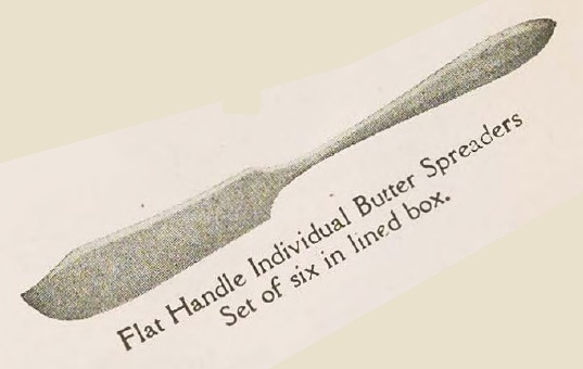 Catalog evidence for Patrician Pattern Flat Handle Ind. Butter Spreaders