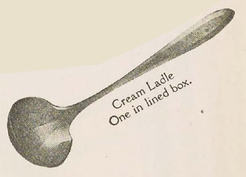 Catalog evidence for Patrician Pattern Cream Ladle