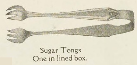 Catalog evidence for Georgian Pattern Sugar Tongs