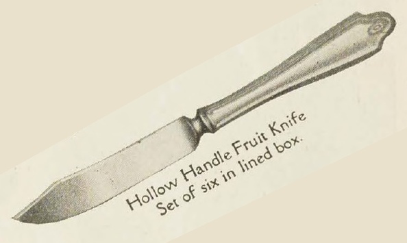 Catalog evidence for Georgian Pattern Hollow Handle Fruit Knives