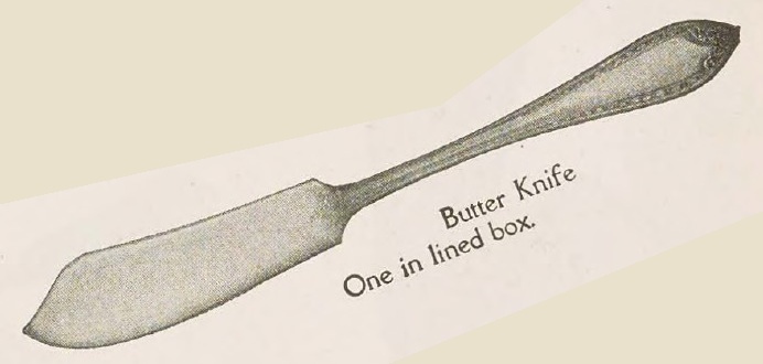Catalog evidence for Sheraton Pattern Butter Knife