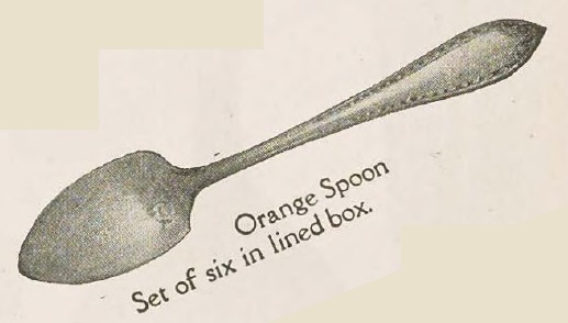 Catalog evidence for Sheraton Pattern Orange Spoons
