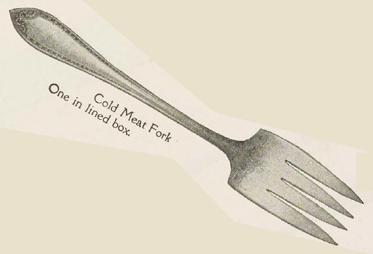 Catalog evidence for Sheraton Pattern Cold Meat Fork