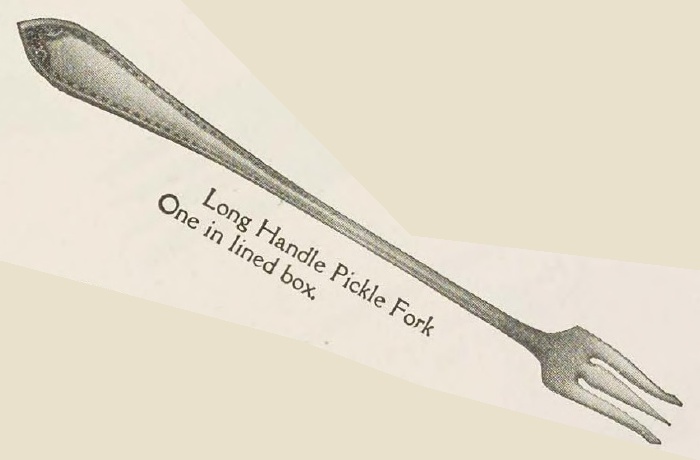 Catalog evidence for Sheraton Pattern Long Handle Pickle Fork