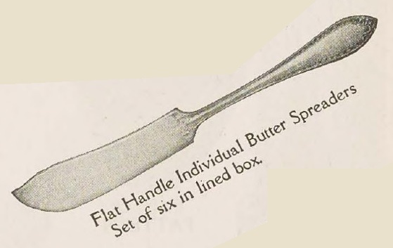 Catalog evidence for Sheraton Pattern Flat Handle Indiv. Butter Spreaders