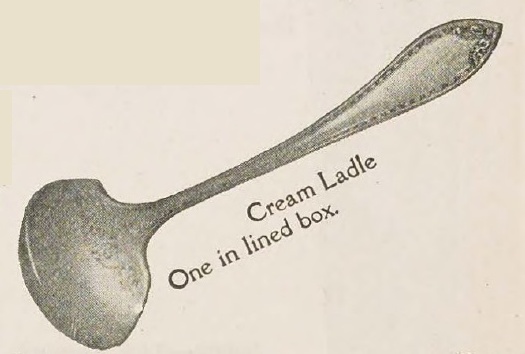 Catalog evidence for Sheraton Pattern Cream Ladle