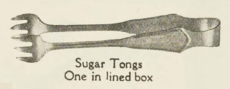 Catalog evidence for Exeter Pattern Sugar Tongs