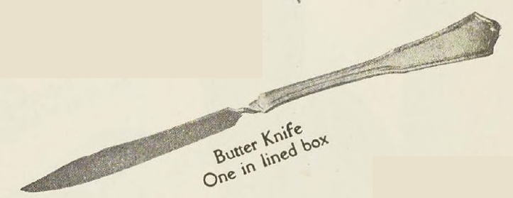 Catalog evidence for Exeter Pattern Butter Knife