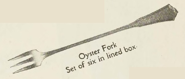 Catalog evidence for Exeter Pattern Oyster Fork