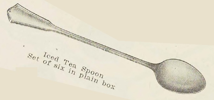 Catalog evidence for Exeter Pattern Iced Tea Spoons