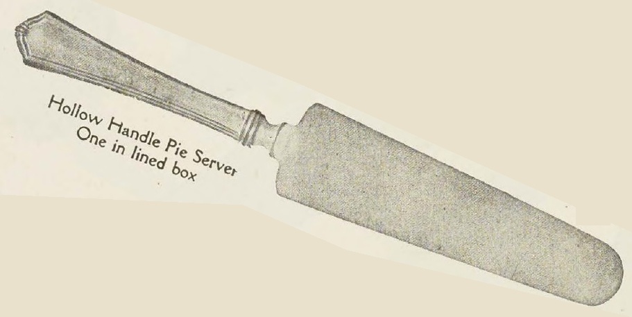 Catalog evidence for Exeter Pattern Hollow Handle Pie Server