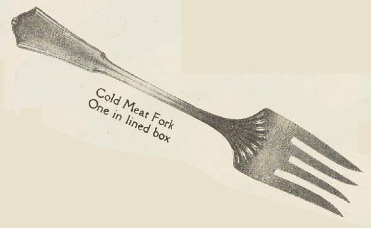 Catalog evidence for Exeter Pattern Cold Meat Fork