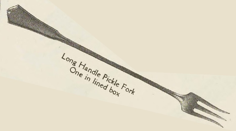 Catalog evidence for Exeter Pattern Long Handle Pickle Fork