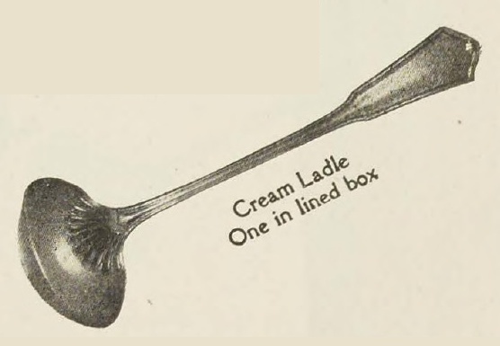 Catalog evidence for Exeter Pattern Cream Ladle
