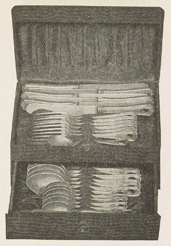 Catalog evidence for Gray Silk Gift Chest — Louis XVI Pattern, 26 Pieces