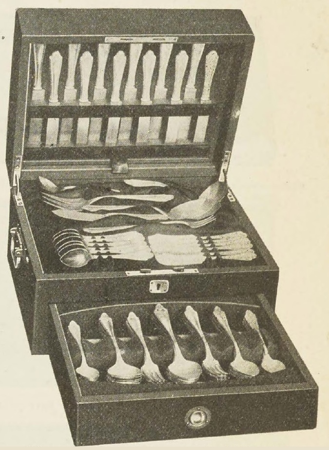 Catalog evidence for Georgian Pattern 72-Piece Wedding Chest Set
