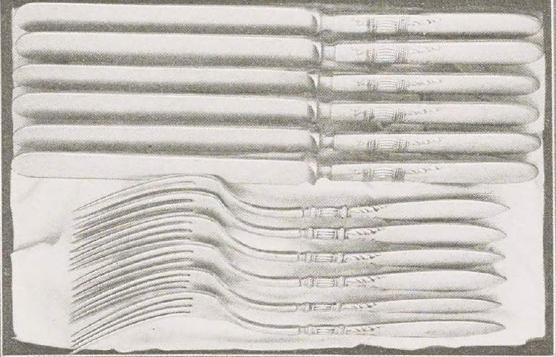 Catalog evidence for 1847 Rogers Bros. Queen Anne — Six No.60Medium Knives and Six Forks