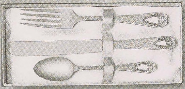 Catalog evidence for 1847 Rogers Bros. Heraldic — Child’s Set, Three Pieces