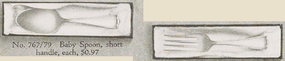 Catalog evidence for 1847 Rogers Bros. Cromwell — Short Handle Baby Spoon and Fork