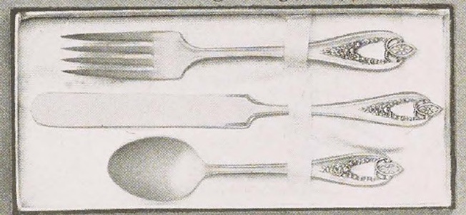 Catalog evidence for 1847 Rogers Bros. Old Colony — Child’s Set, Three Pieces