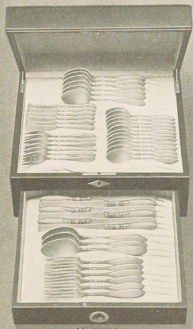 Catalog evidence for 1847 Rogers Bros. — 45 Piece Mahogany Chest with Ware — Queen Anne